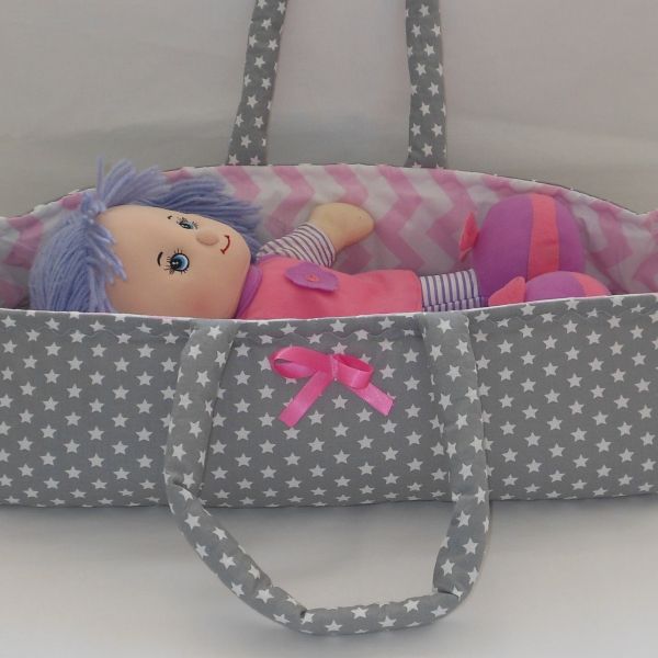 Prenosná taška pre bábiku-Šedá