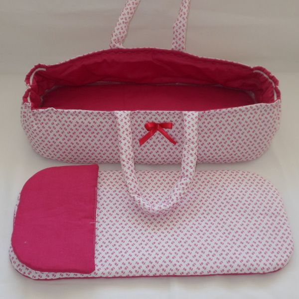 Prenosná taška pre bábiku-Ružová